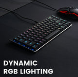 PERIBOARD-428 - Wired Backlit Mechanical Keyboard 65% with dynamic rgb lighting