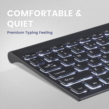Typingtebluetooth Mini Keyboard - Wireless, Noiseless, Rechargeable For  Pc, Ipad, Phone