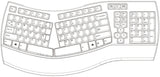 PERIBOARD-512 W - White Wired Ergonomic Keyboard 100% layout