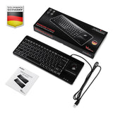 PERIBOARD-514 H PLUS - Wired Mini Trackball Keyboard 75% extra USB ports with package and user manual