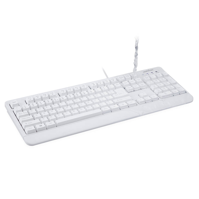 PERIBOARD-517 W - Wired White Waterproof and Dustproof Keyboard