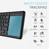 PERIBOARD-716 III - Wireless Touchpad Keyboard 75% Quiet Keys : How to use the large multi-touch trackpad