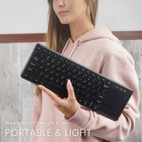 PERIBOARD-716 III - Wireless Touchpad Keyboard 75% Quiet Keys. 14.4 x 4.76 x 0.7'' is portable and light.