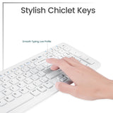 PERIDUO-303 W - Wired White Compact Combo (75% + numpad keyboard) with stylish chiclet keys