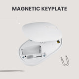 PERIDUO-610 W - Wireless White Scissor Key Combo Quiet Keys and Click with magnetic keyplate.