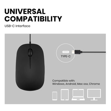 PERIMICE-201 C Wired Optical USB-C Mouse 5.9ft Cable Multi-OS 1000 DPI –  Perixx USA