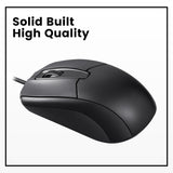 PERIMICE-209 P - Wired PS/2 Mouse in solid built high quality.