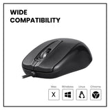 PERIMICE-209 U - Wired USB Mouse. Wide compatibility with mac, windows, linux, chrome.