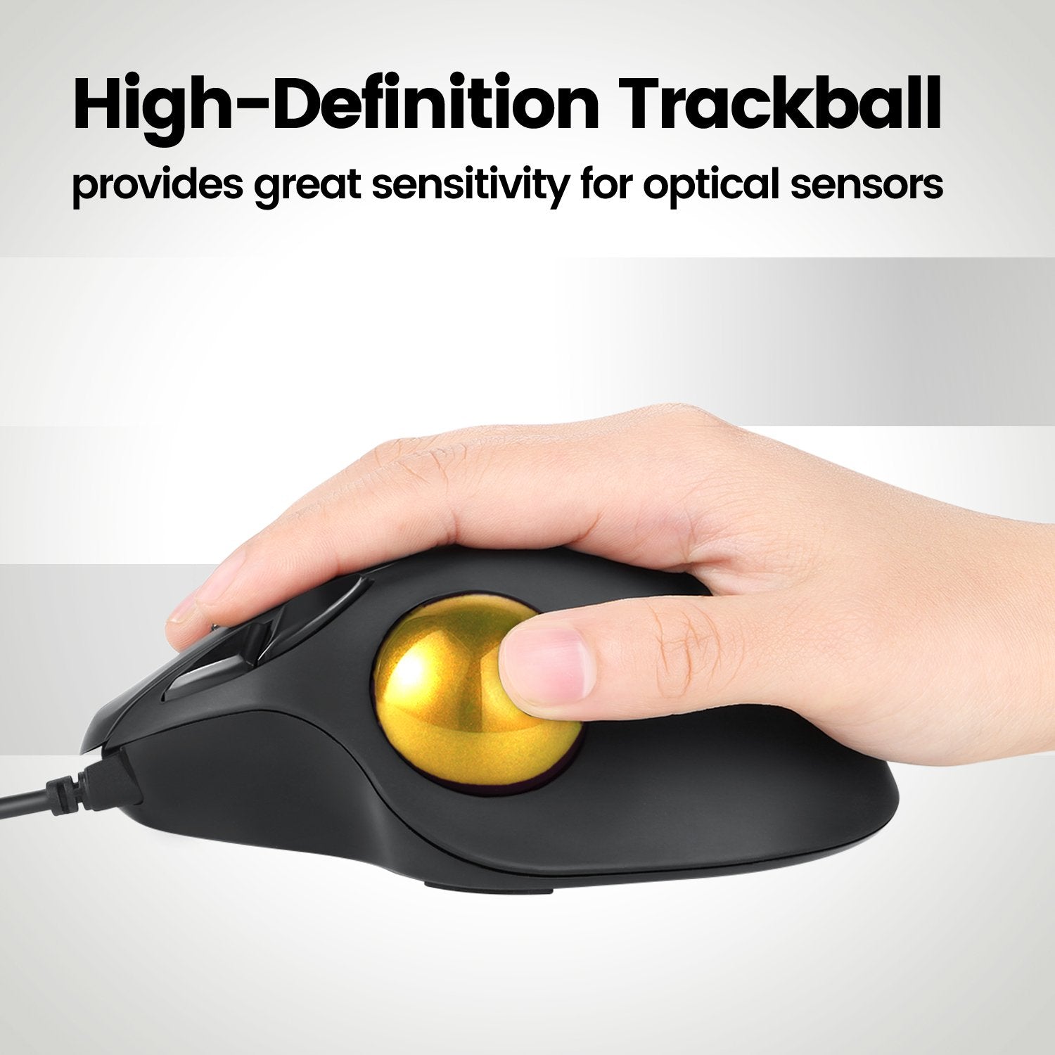 PERIPRO-303 GGO-Glossy Gold 1.34inches Durable Trackball 