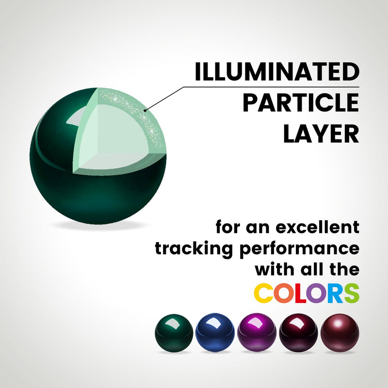 PERIPRO-303 GLG- Glossy Green 34mm Trackball. Illuminated partible layer for an excellent tracking performance with all the colors.