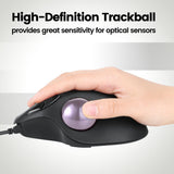 PERIPRO-303 GLV- Glossy Lavender 34mm Trackball provides great sensitivity for optical sensors.