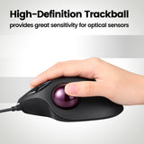 PERIPRO-303 GR - Glossy Red 34mm Trackball provides great sensitivity for optical sensors.