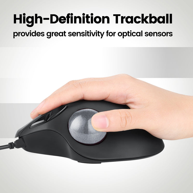 PERIPRO-303 GSL - Glossy Silver 34mm Trackball provides great sensitivity for optical sensors.