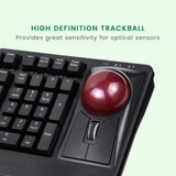 PERIPRO-304 GLR- Glossy Red 55 mm Trackball provides great sensibility for optical sensors.