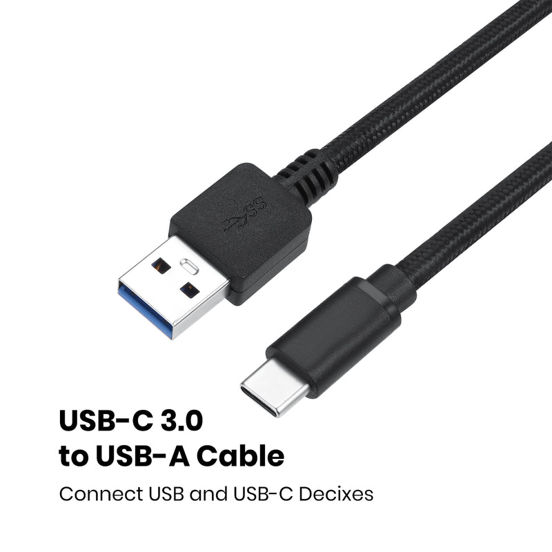 PERIPRO-407 - USB-C 3.0 to USB-A Braided Cable Adapter High Speed Transfer