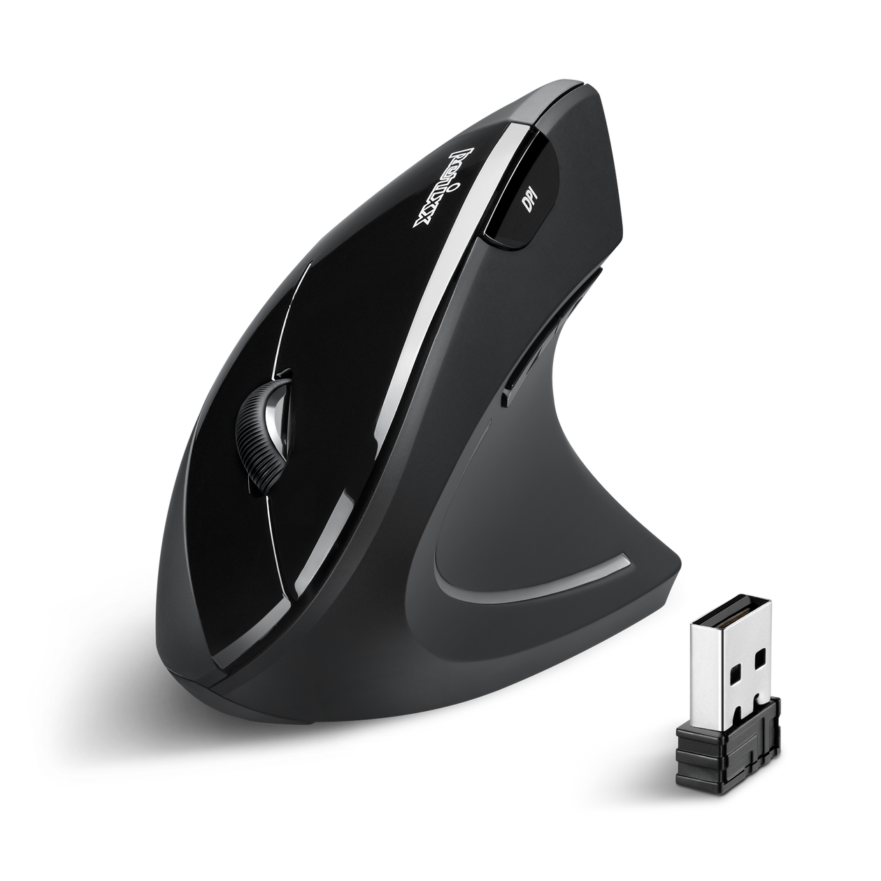 PERIMICE-713 - Wireless 2.4 GHz Ergonomic Vertical Mouse Adjustable DPI