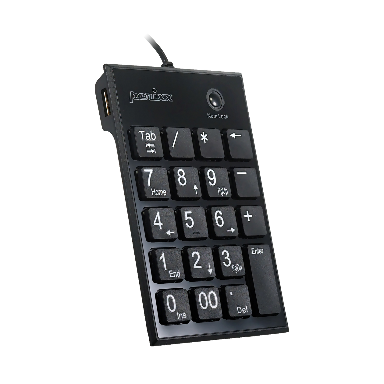 PERIPAD-202 H - Wired Keypad Scissor Keys 2 USB Ports TAB Key – Perixx