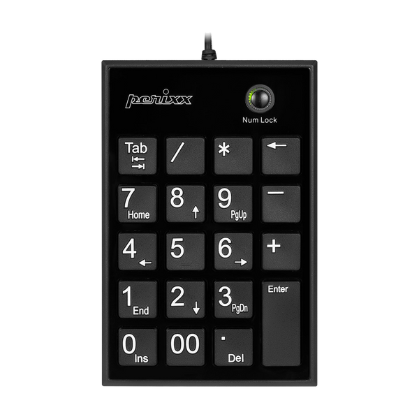 PERIPAD-205 - Wired Numeric Keypad with Palm Rest and Big Print Letter –  Perixx Europe