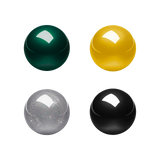 PERIPRO-303 X4B  - Glossy 34mm Trackball Pack (Black, Silver, Green, and Yellow)
