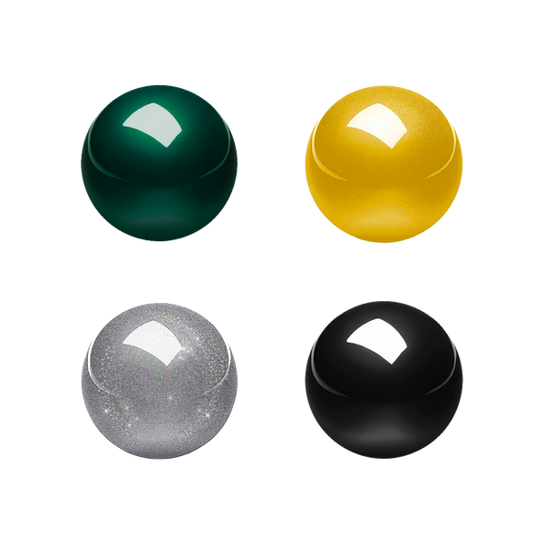 PERIPRO-303 X4B  - Glossy 34mm Trackball Pack (Black, Silver, Green, and Yellow)