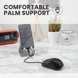 PERIMICE-209 - Wired Mouse for USB Type-C. Comfortable palm support eases your wrist pain.